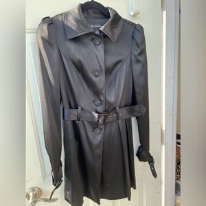 Black Satin coat - size small